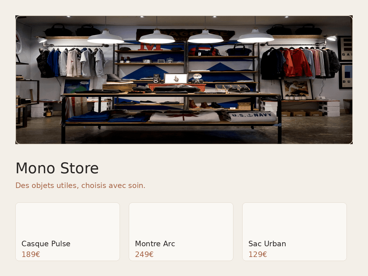 Site Mono Store